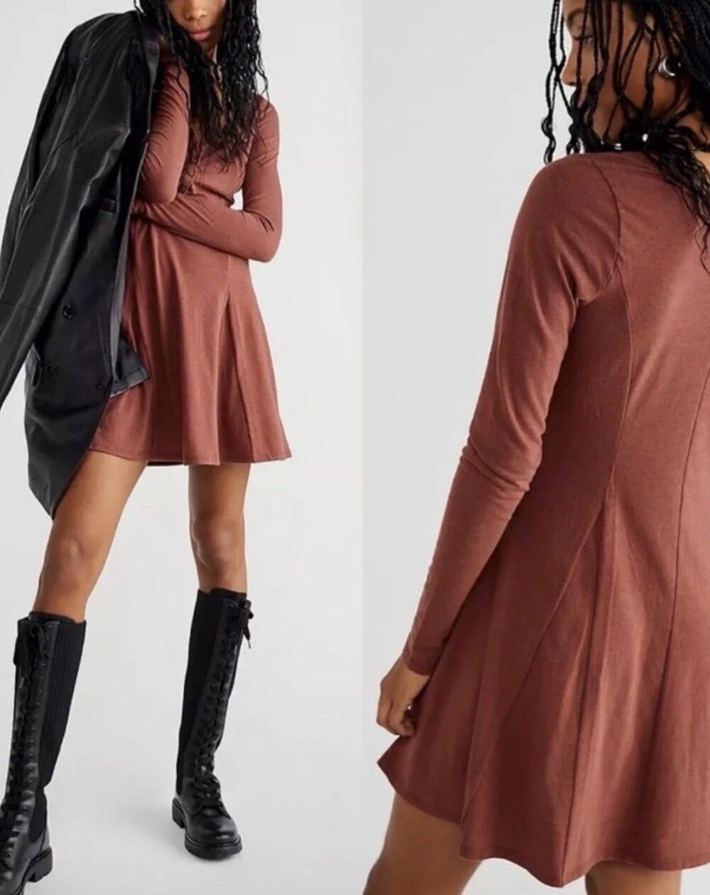 Free People Beach Miles Of Henley Dress LL Womens SZ S ,Boho,Hippie, NWT $70